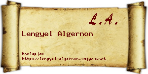 Lengyel Algernon névjegykártya